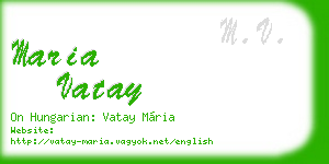 maria vatay business card